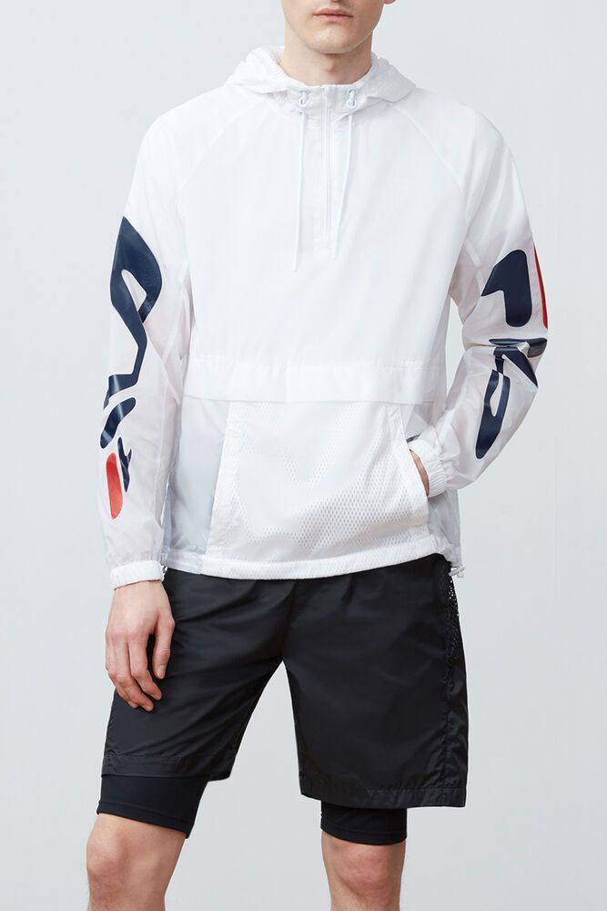 Fila Miesten Takki Conrad Half Zip Valkoinen - TSAV-36491